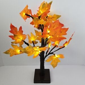 Fall Lighted Maple Tree LED Autumn Artificial Leaves Thanksgiving Table Lights